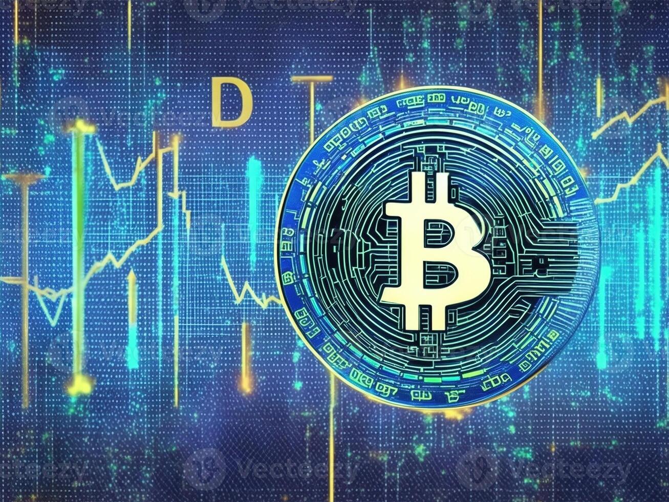 Crypto currency background with financial concept for investment profit , photo