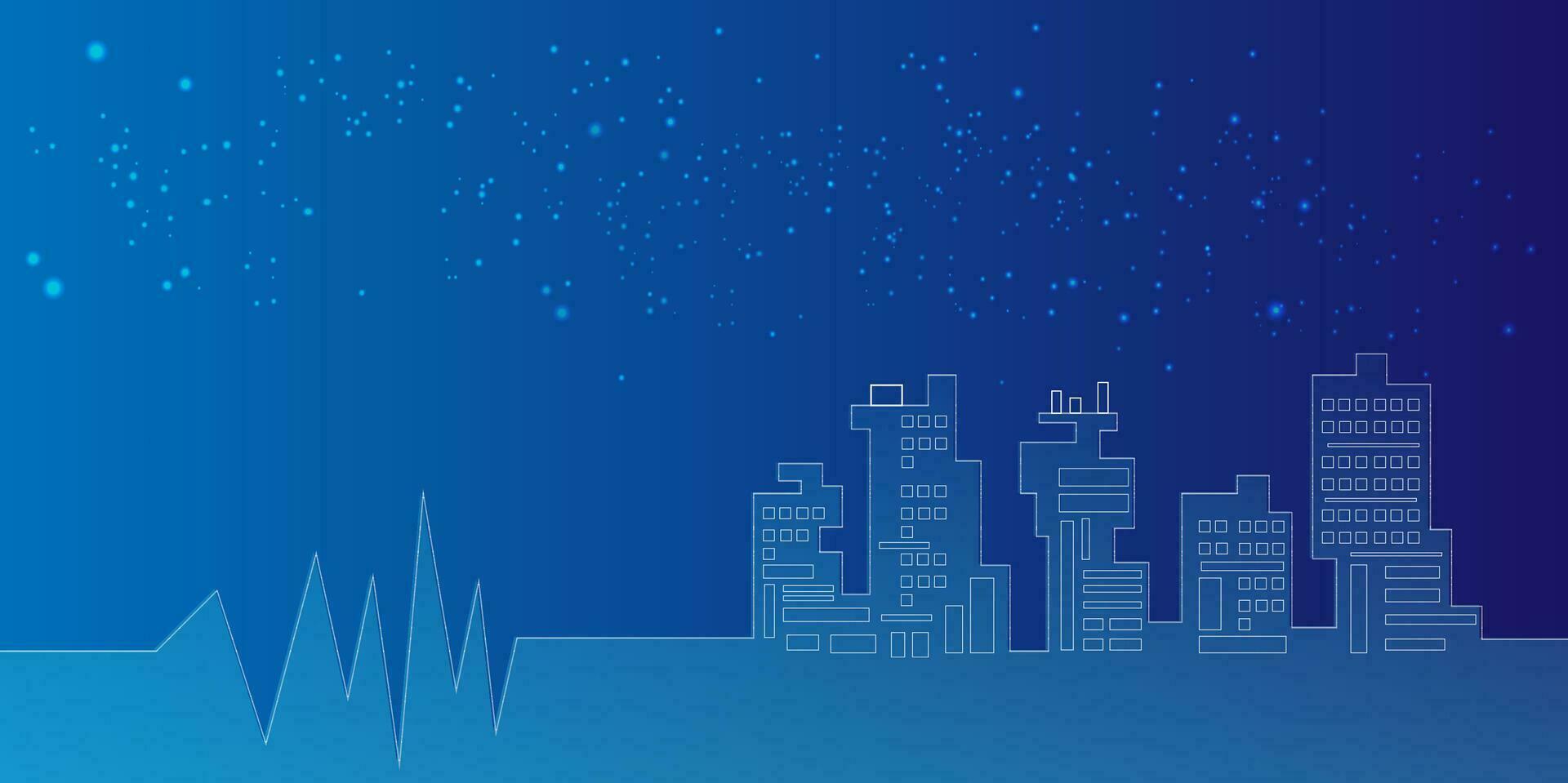 HUD building and city futuristic background vector for technology and finance concept and education for future