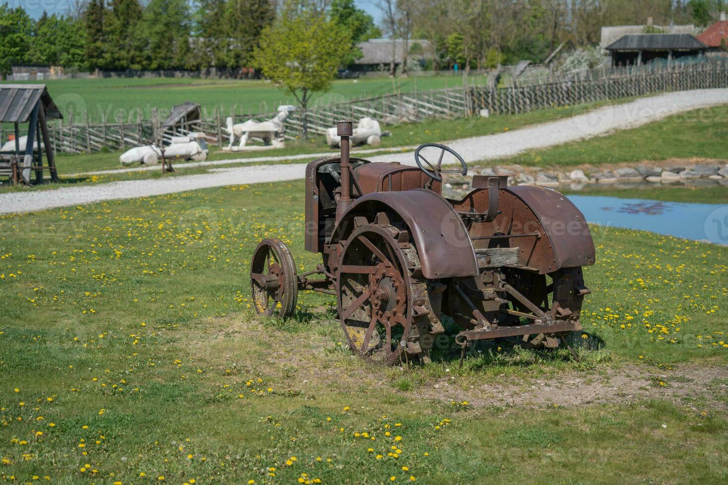 Old farming equipment on the island of Saaremaa in Estonia photo