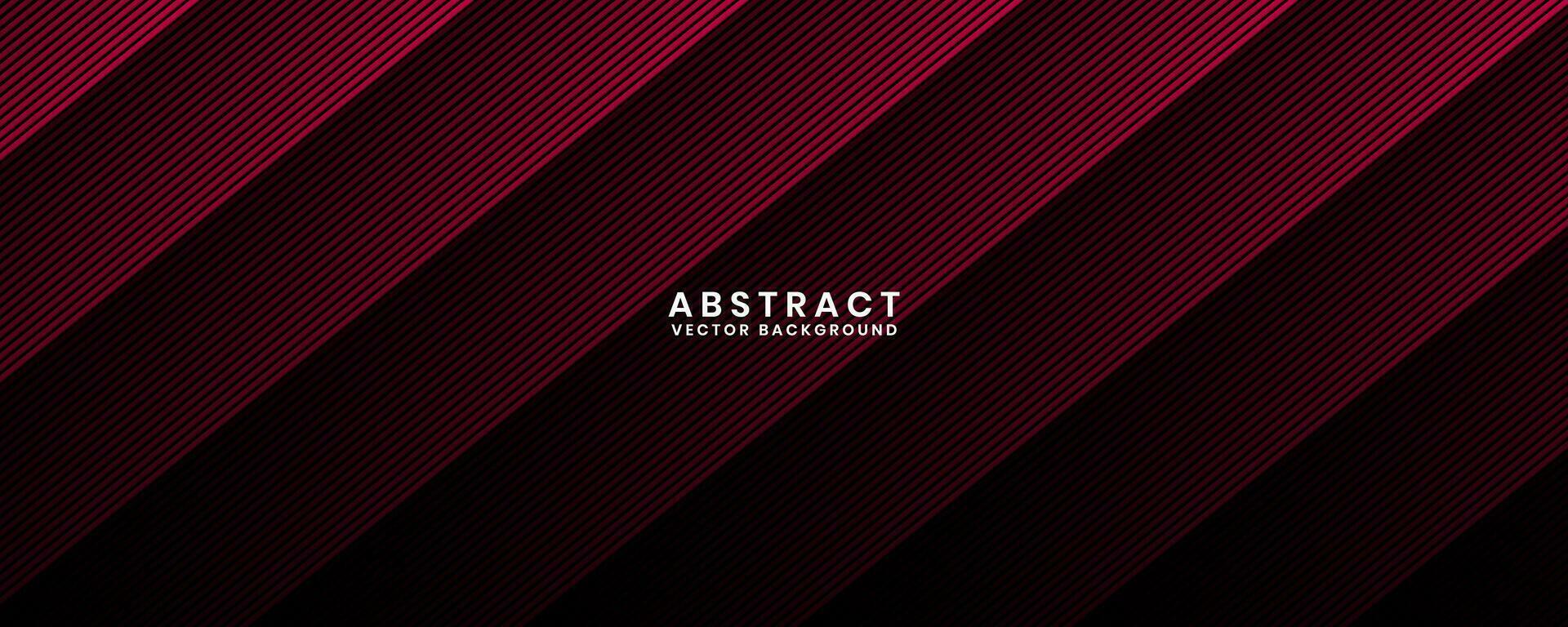 3D red techno abstract background overlap layer on dark space with glowing lines effect decoration. Modern graphic design element future style concept for banner, flyer, card, or brochure cover vector