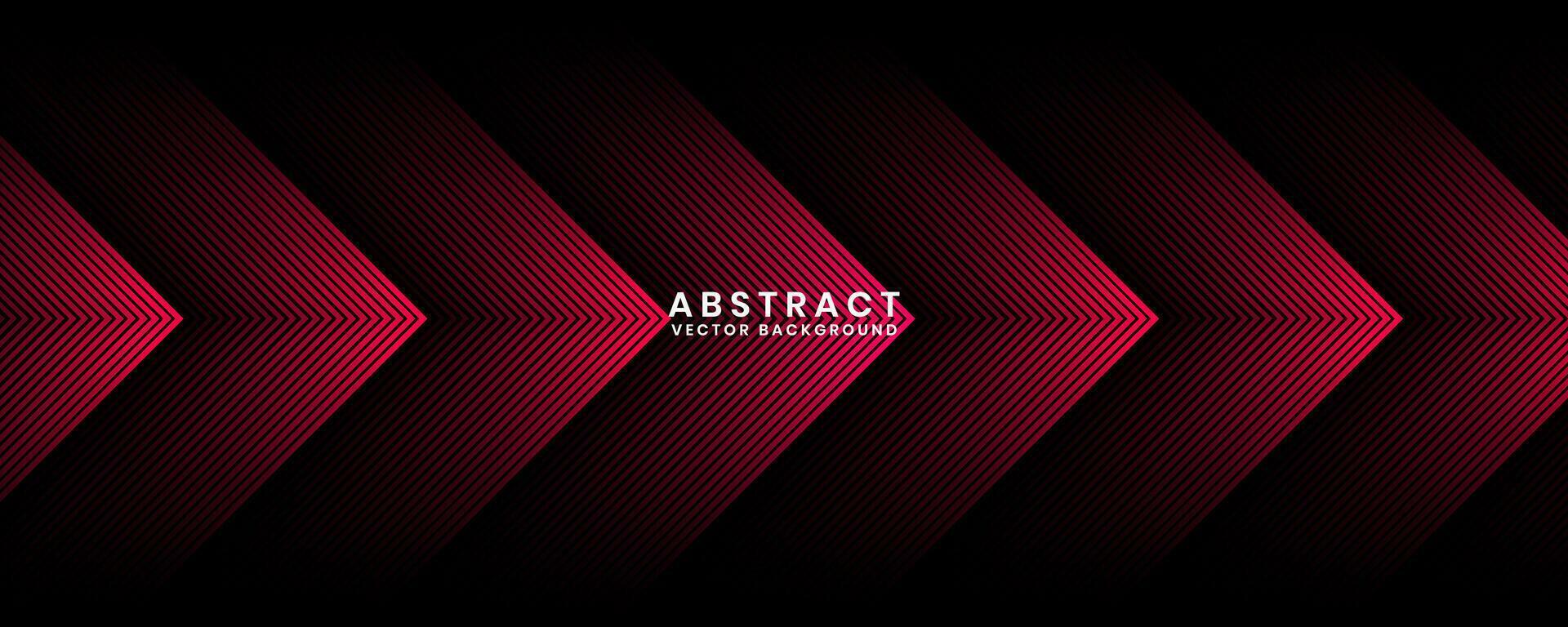 3D red techno abstract background overlap layer on dark space with glowing arrows effect decoration. Modern graphic design element future style concept for banner, flyer, card, or brochure cover vector