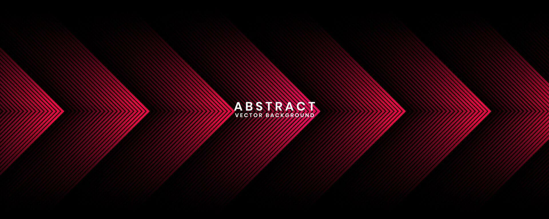 3D red techno abstract background overlap layer on dark space with glowing arrows effect decoration. Modern graphic design element future style concept for banner, flyer, card, or brochure cover vector