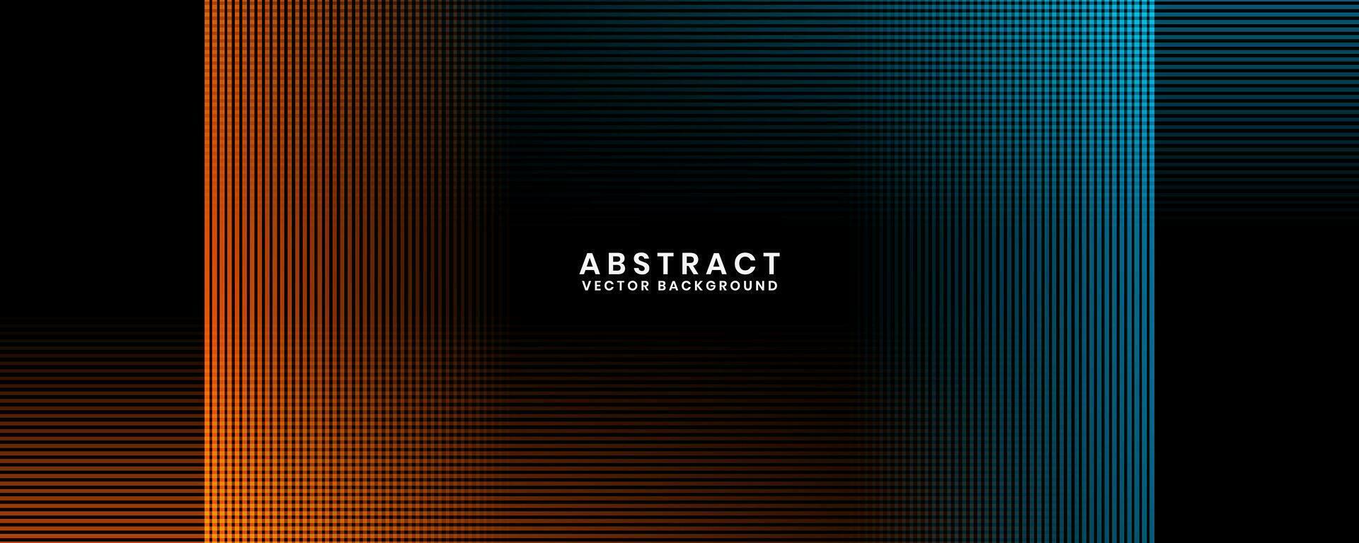 3D orange blue techno abstract background overlap layer on dark space with glowing lines decoration. Modern graphic design element future style concept for banner, flyer, card, or brochure cover vector