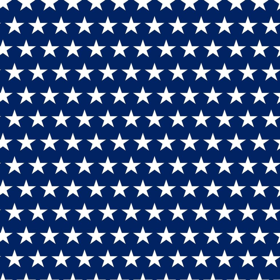 Seamless pattern of hand drawn 4th of July stars. Design for Independence Day, 4th of July, freedom celebration. Patriotic and memorial decoration. vector