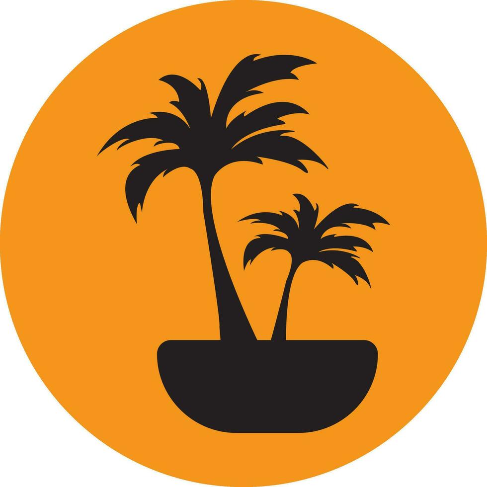 Palm tree in pot icon vector