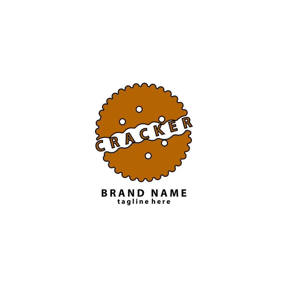 biscuit cracker logotype vector illustration