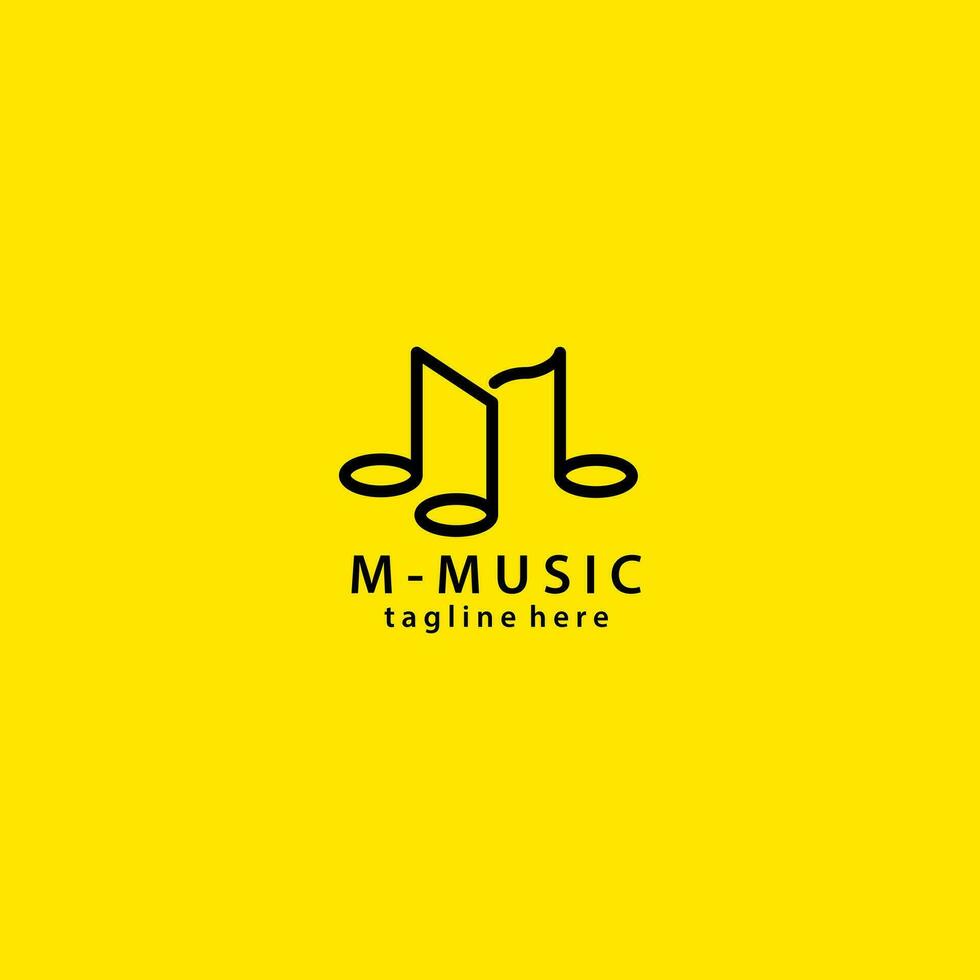 letra metro música logo diseño ilustración vector