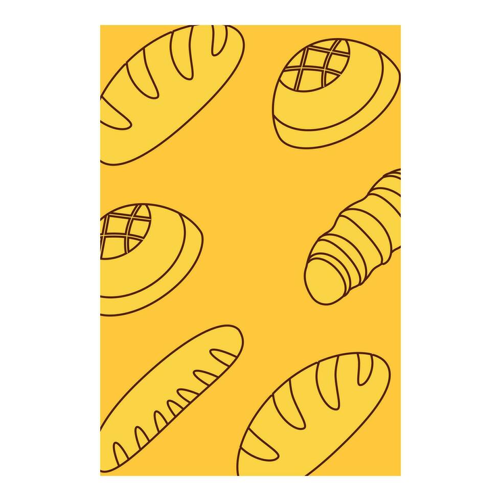 banner with bread line vector illustration