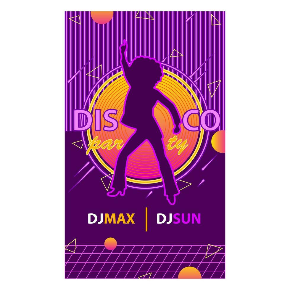 Night dance party music layout cover design template background vector