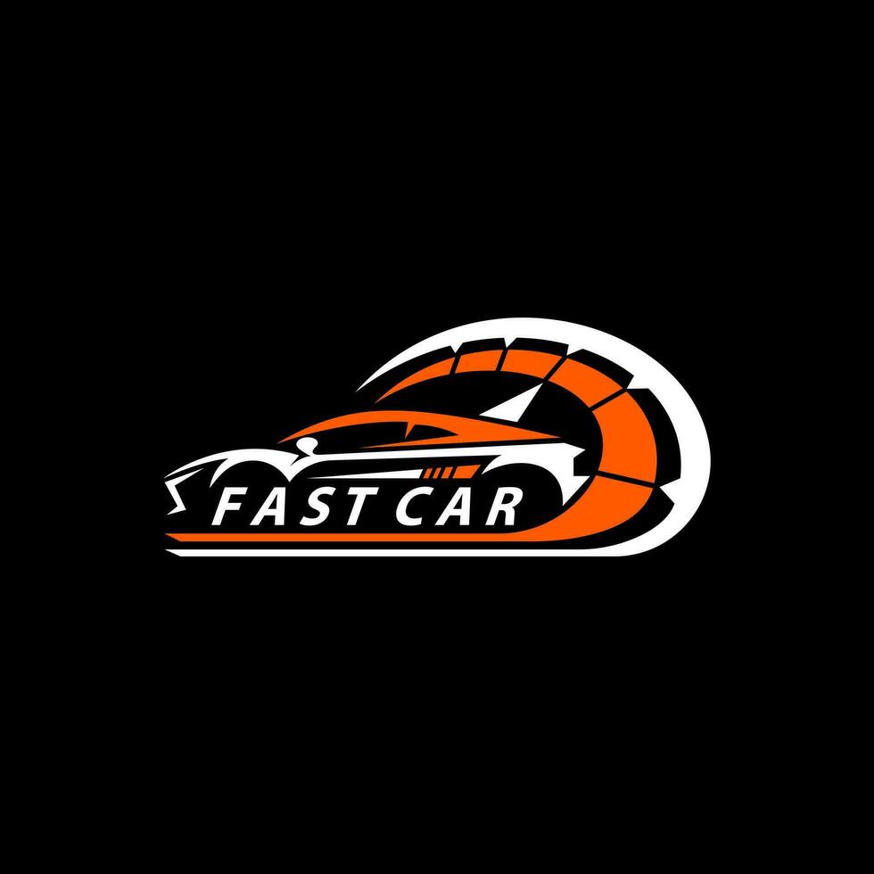 speed racing car logo design vector