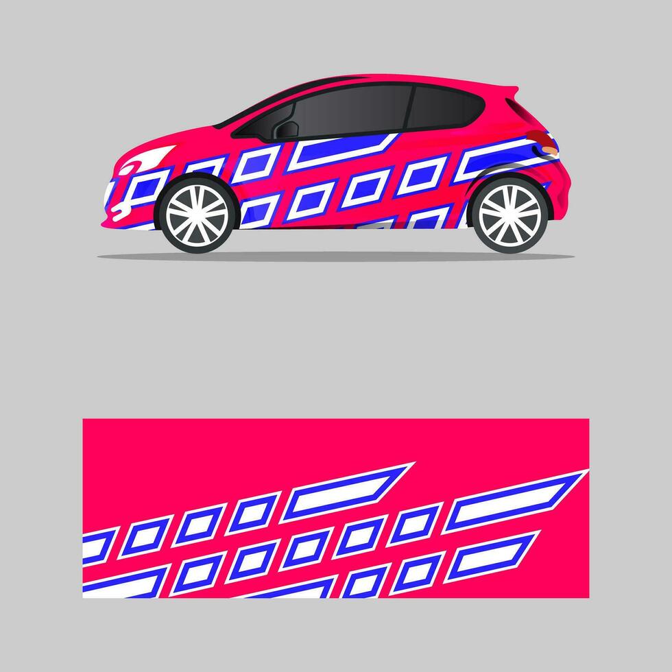 Car decal wrap livery design vector