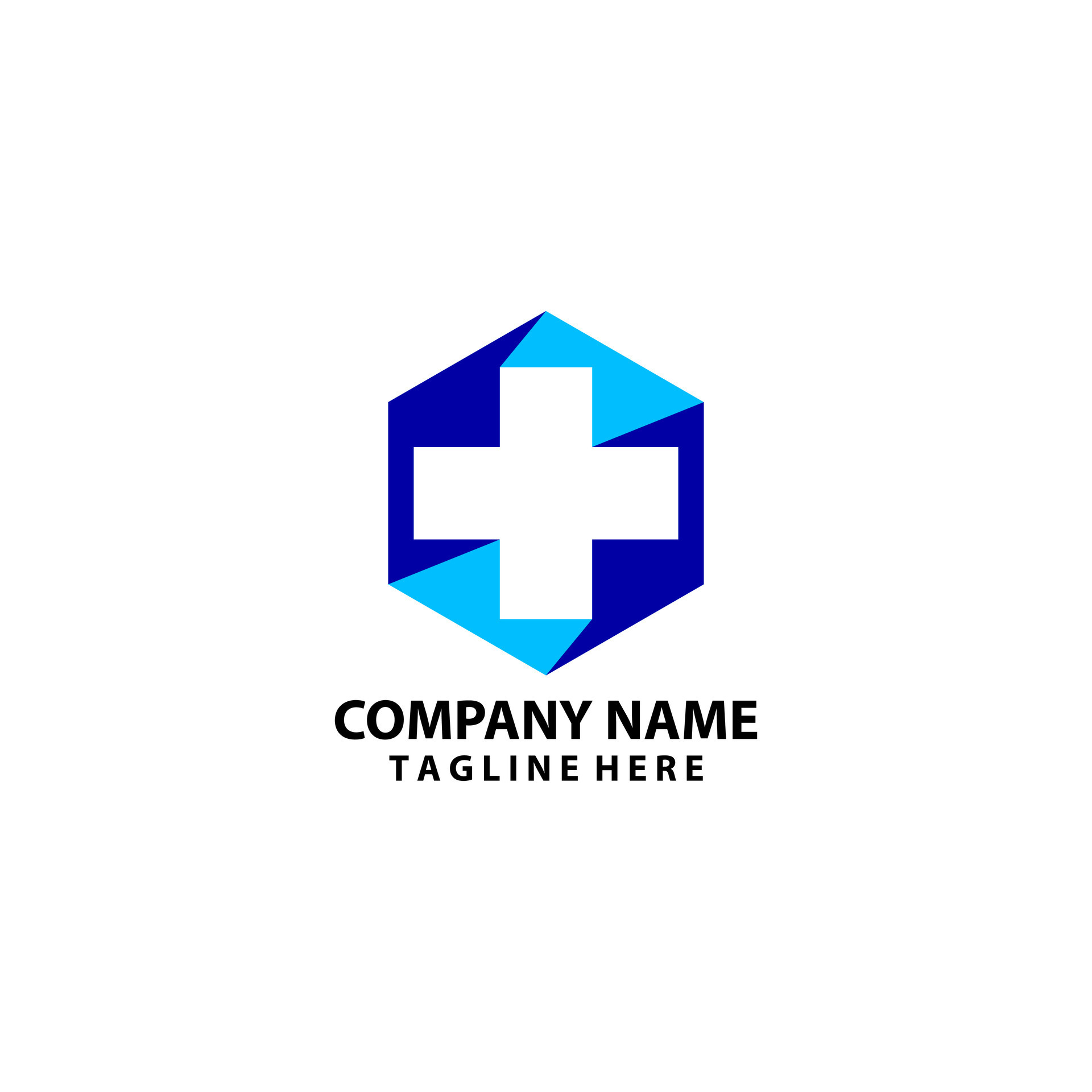 hospital logo design template with hexagon element 25741542 Vector Art at Vecteezy