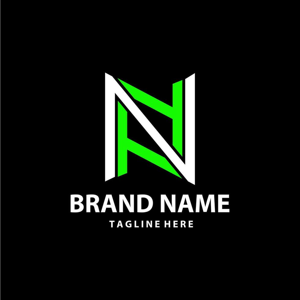 initial abstract monogram TTN logo design vector