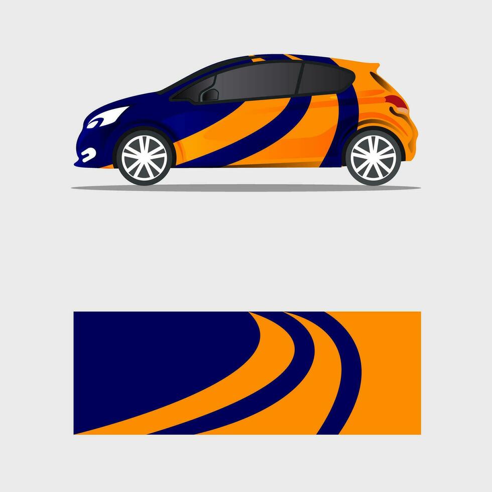 Car decal wrap design vector