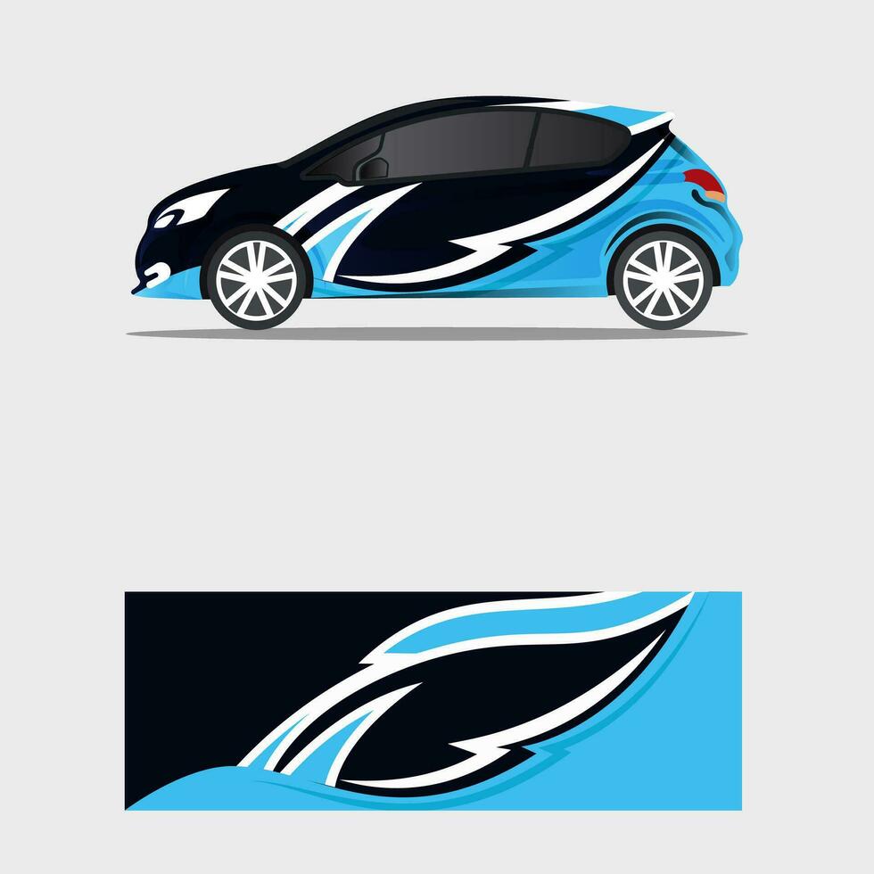wrapping Car decal minimalist concept design vector