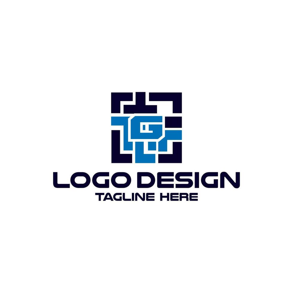 letra sol con código de barras tecnología logo diseño vector