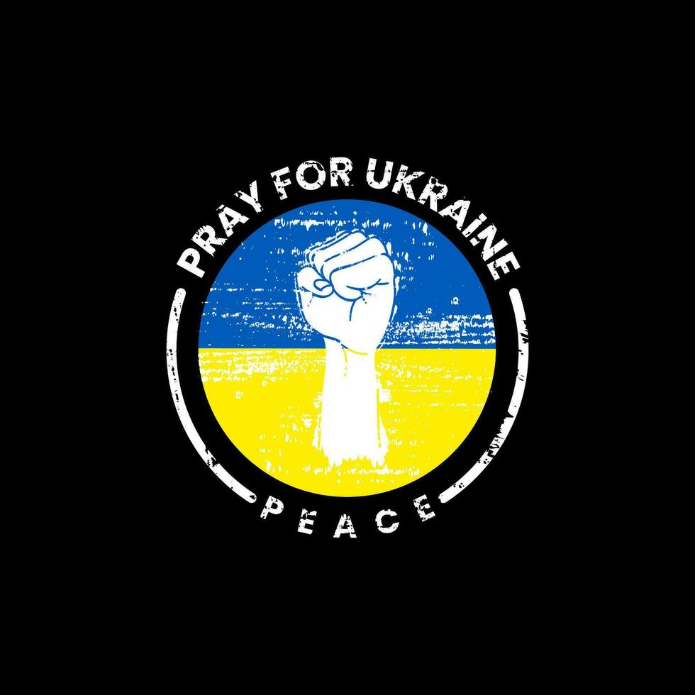 Pray for Ukraine concept vector illustration. background concept of praying, mourning, humanity.
