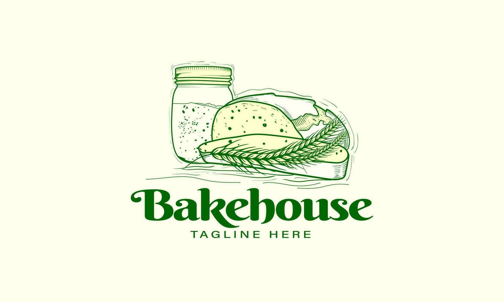 panadería logo modelo. panadería etiqueta o logo. logo para panadería comercio, panadería, restaurante. vector ilustración