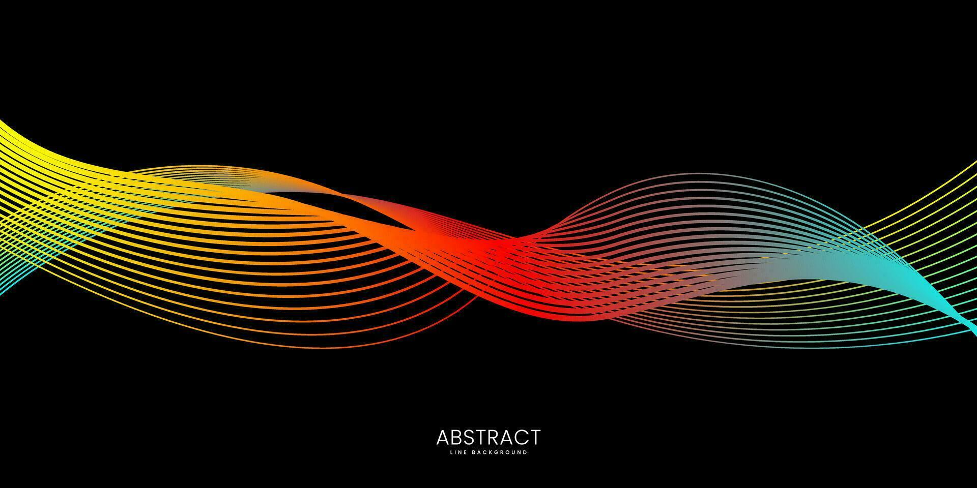 resumen olas con vistoso línea antecedentes. antecedentes para concepto de ai tecnología, digital, comunicación, ciencia, música vector