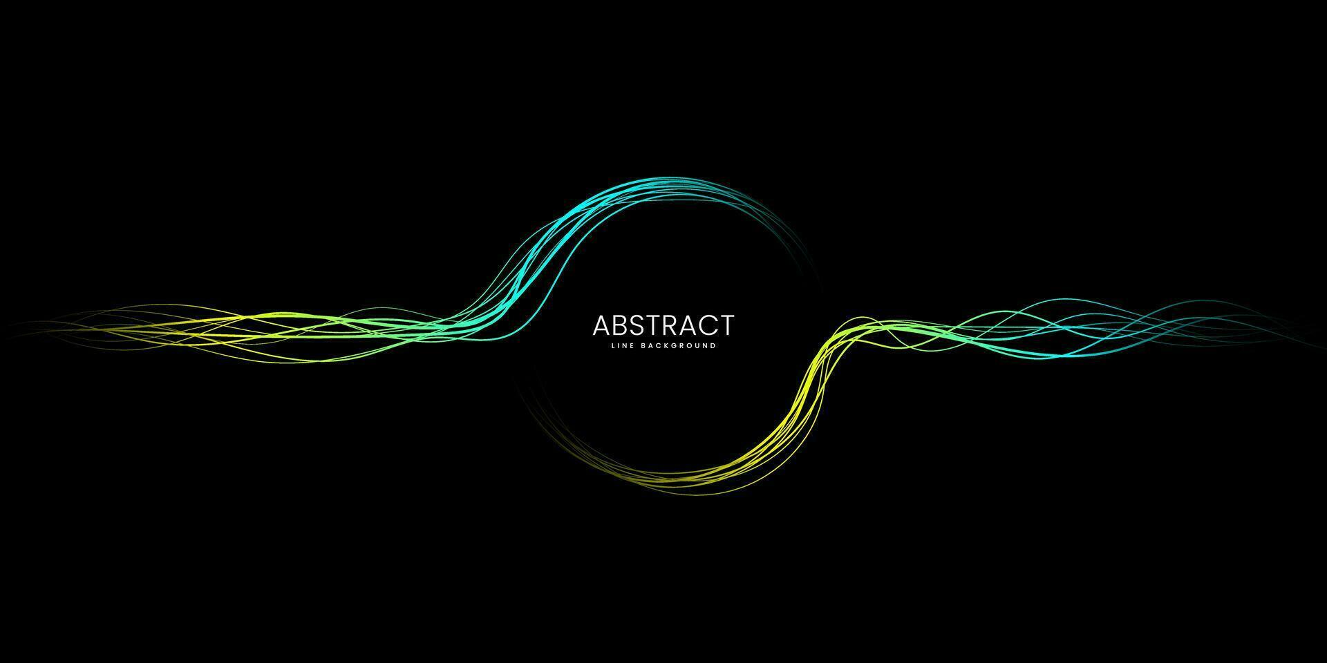 Vector abstract waves with colorful line. Background for concept of AI technology, digital, communication, science, music