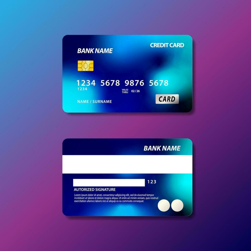 Isometric payment card design vector