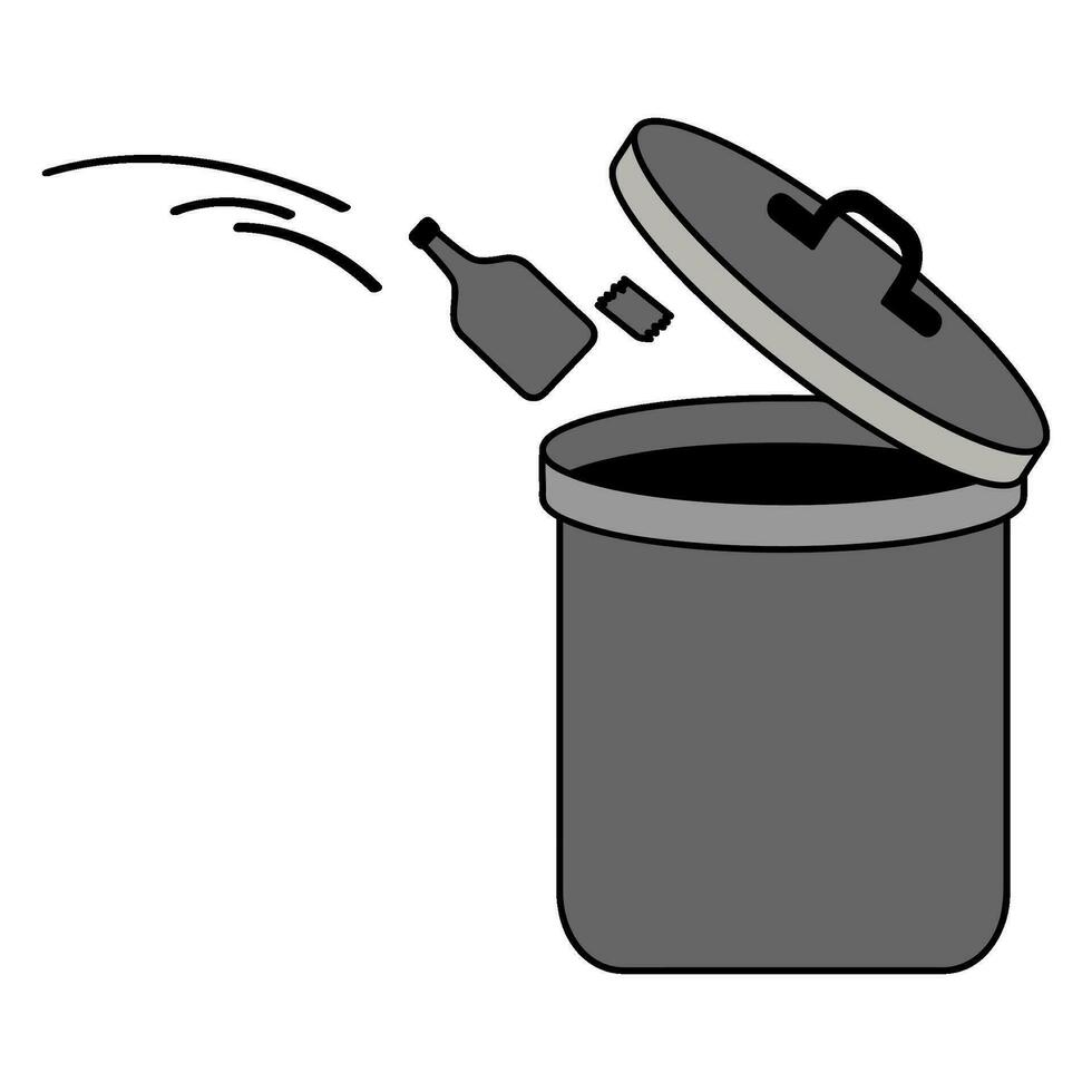 rubbish bin icon vector element design