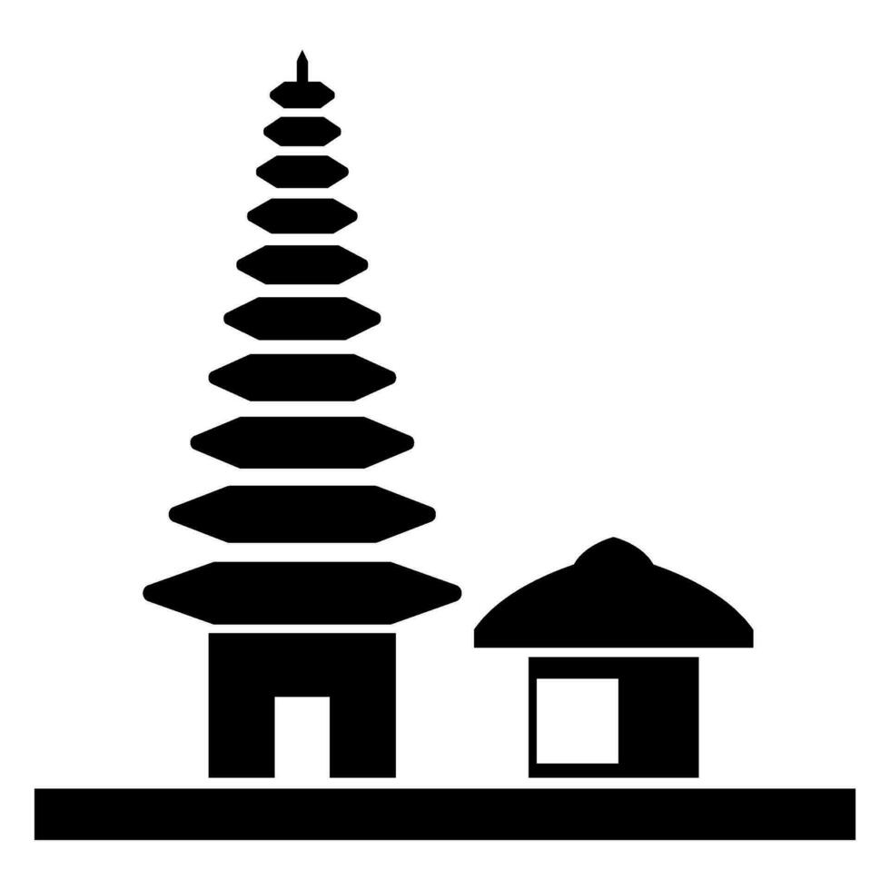 templo icono vector ilustración