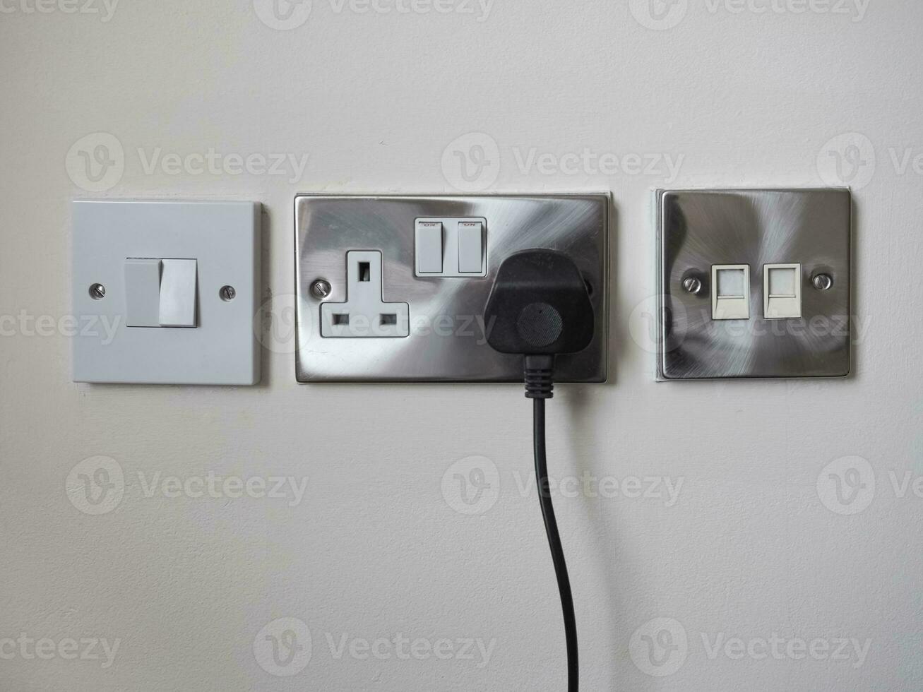 switch socket and LAN socket photo