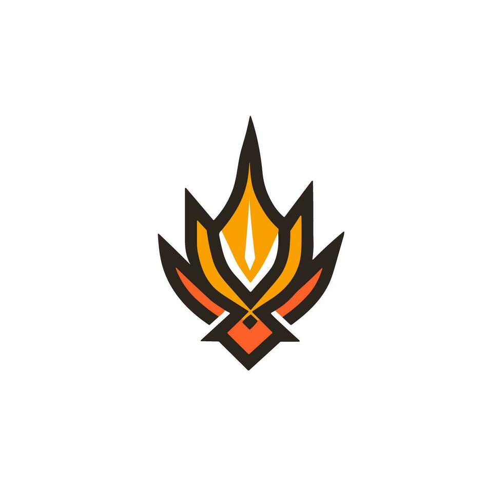 Inferno-inspired Excellence Dynamic Fire Logo Image Igniting Visual Impact vector