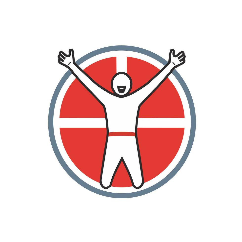 Celebrating Joy An Image of a Vibrant and Colorful Icon Logo vector