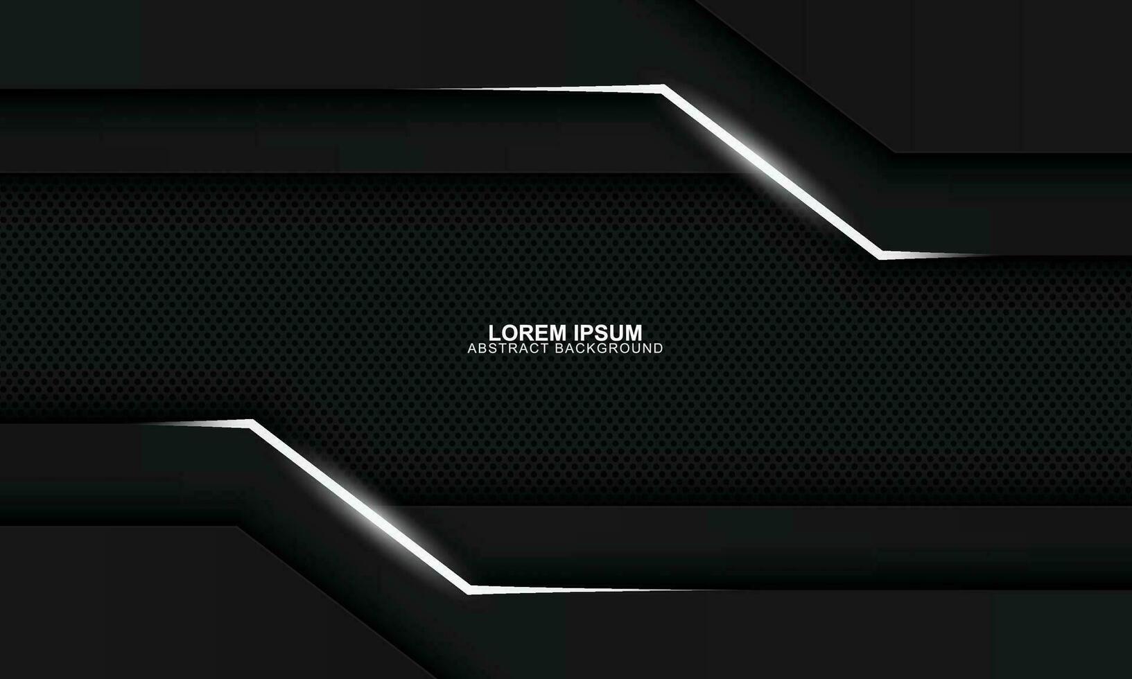 Dark paper with gold lines and shadow background. vector