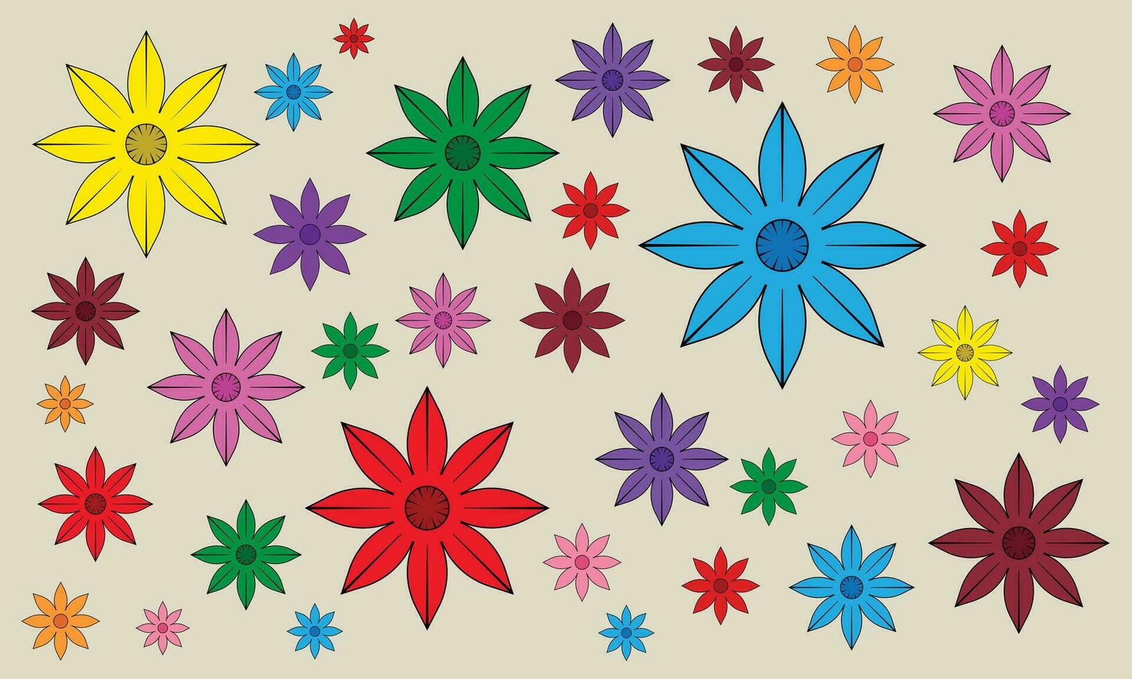 floral modelo ilustración antecedentes con vistoso flores vector