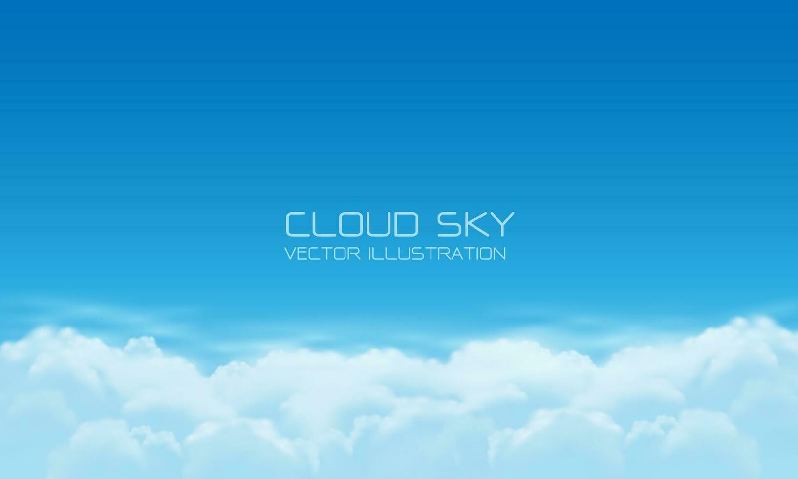 realista blanco nubes en azul cielo antecedentes vector