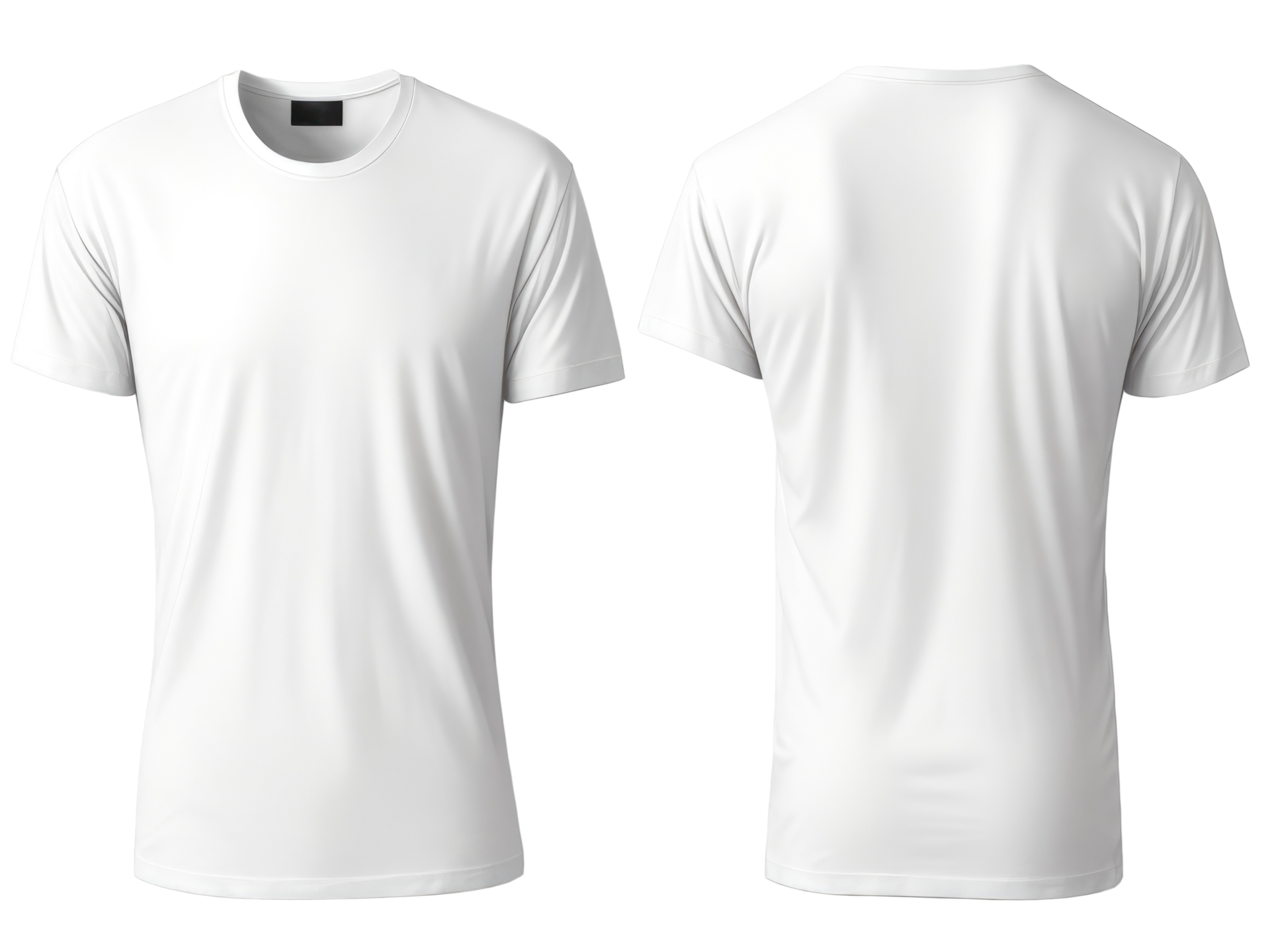 Men Blank T-Shirt Mockup isolated. Front and back view. AI Generative ...