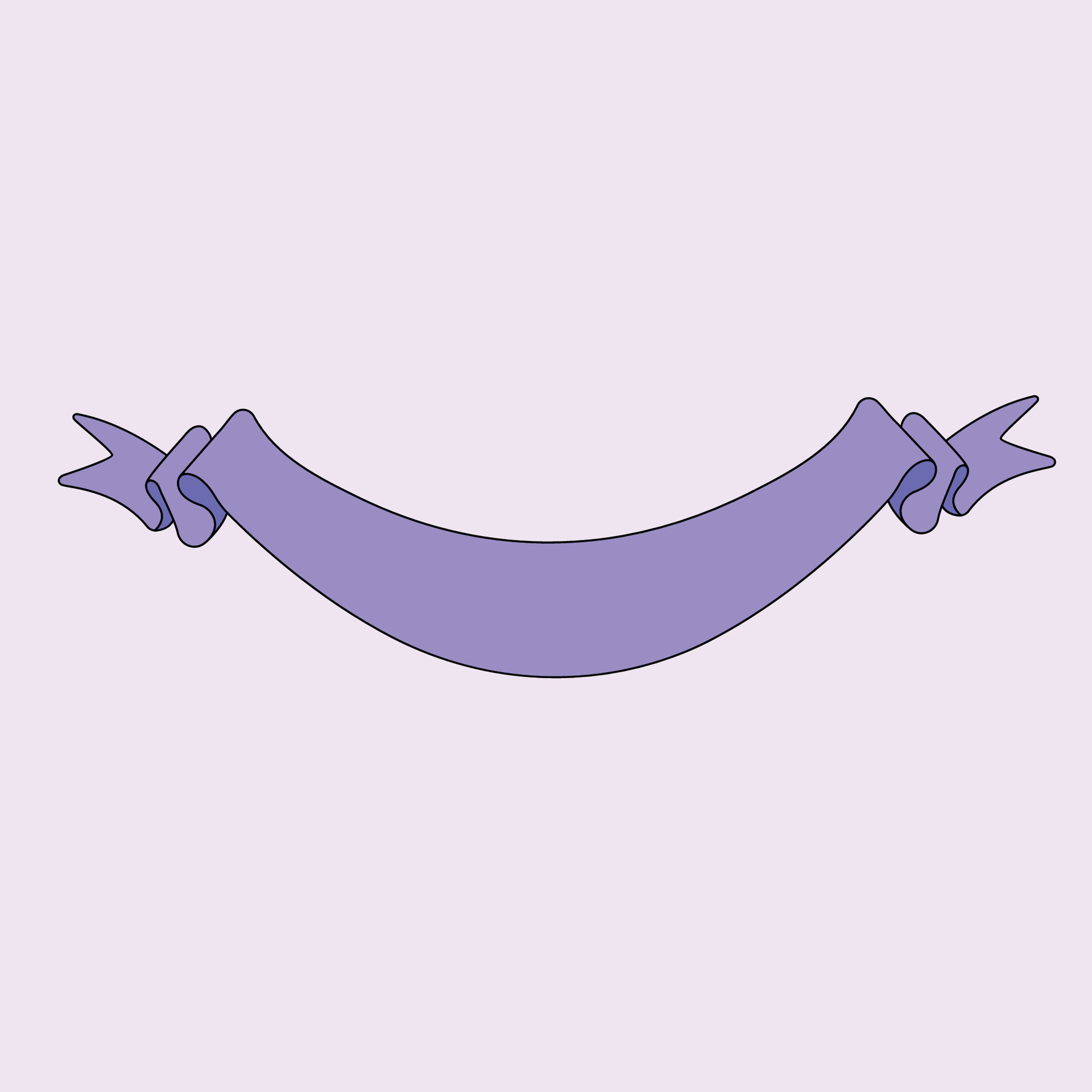 Vector graphic illustration of a purple tape on a pink background