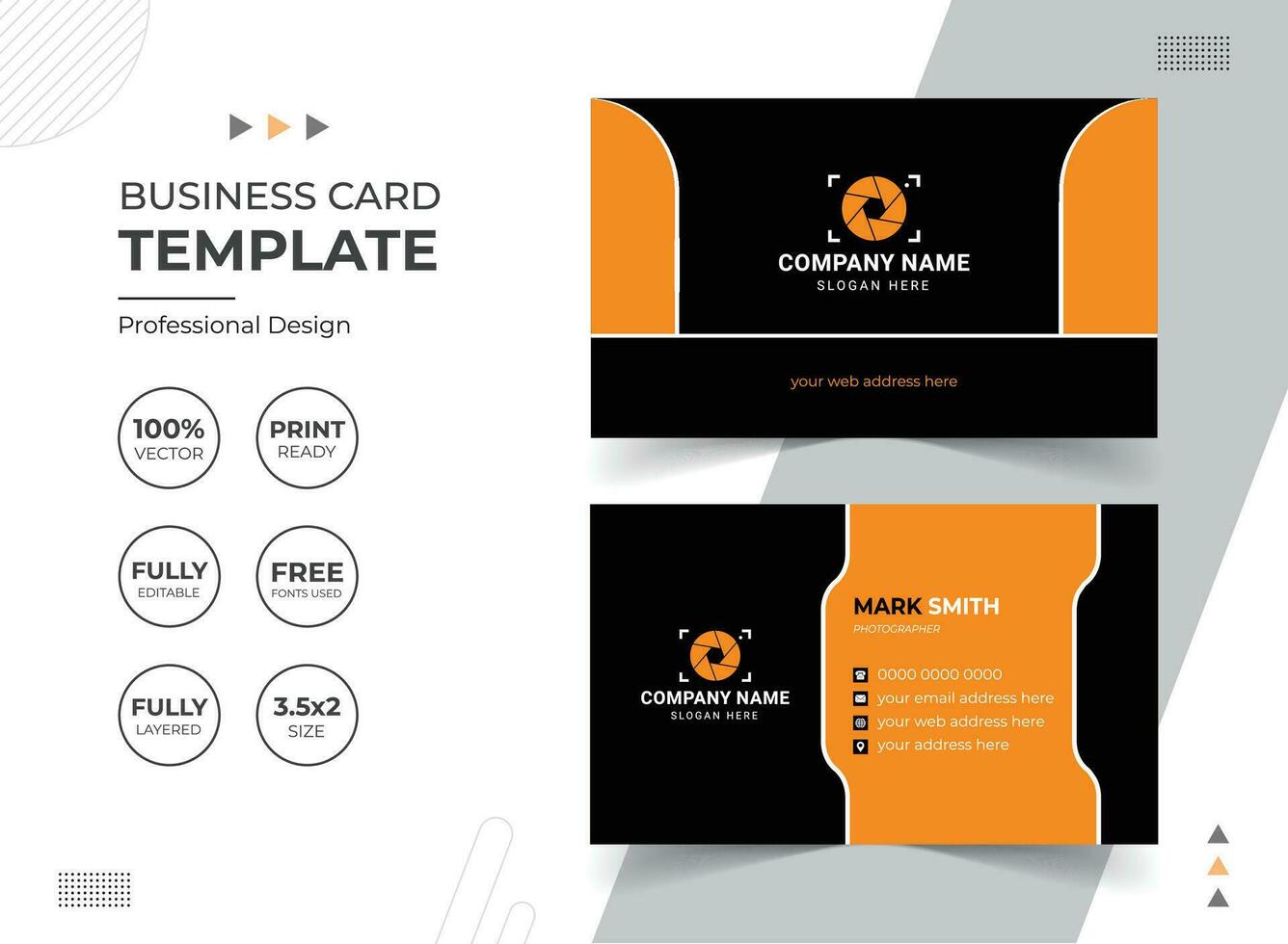 Multipurpose Creative and Modern Business Card Design Template vector
