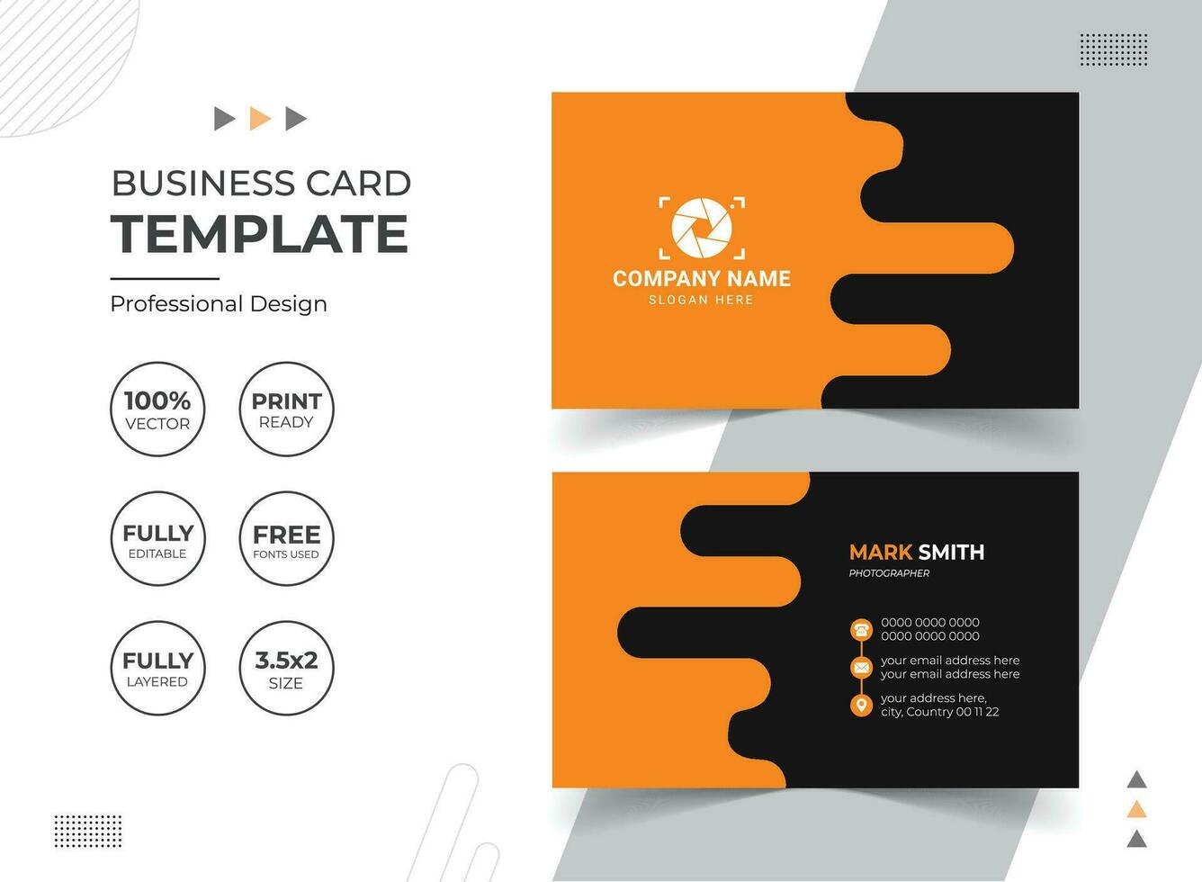 Multipurpose Creative and Modern Business Card Design Template vector