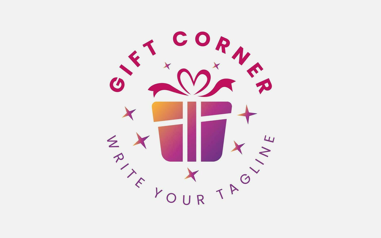 Gift logo design concept for gift corner, gift vector symbol