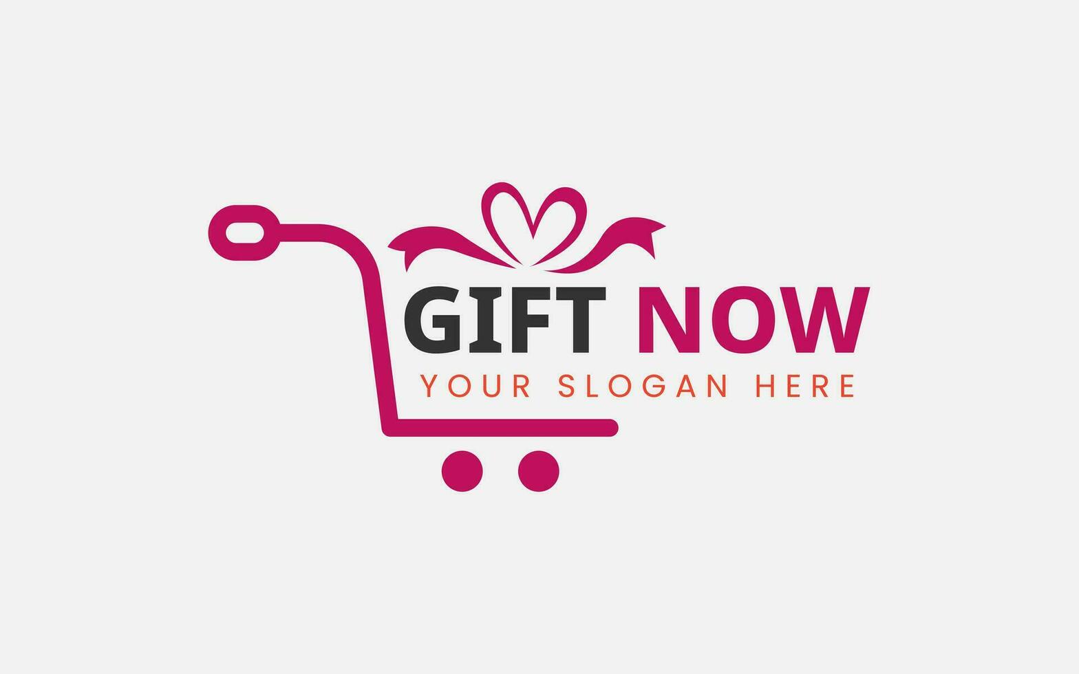 Online Shopping Gift Logo Templates, Gift Shop Logo with cart Vector, vector