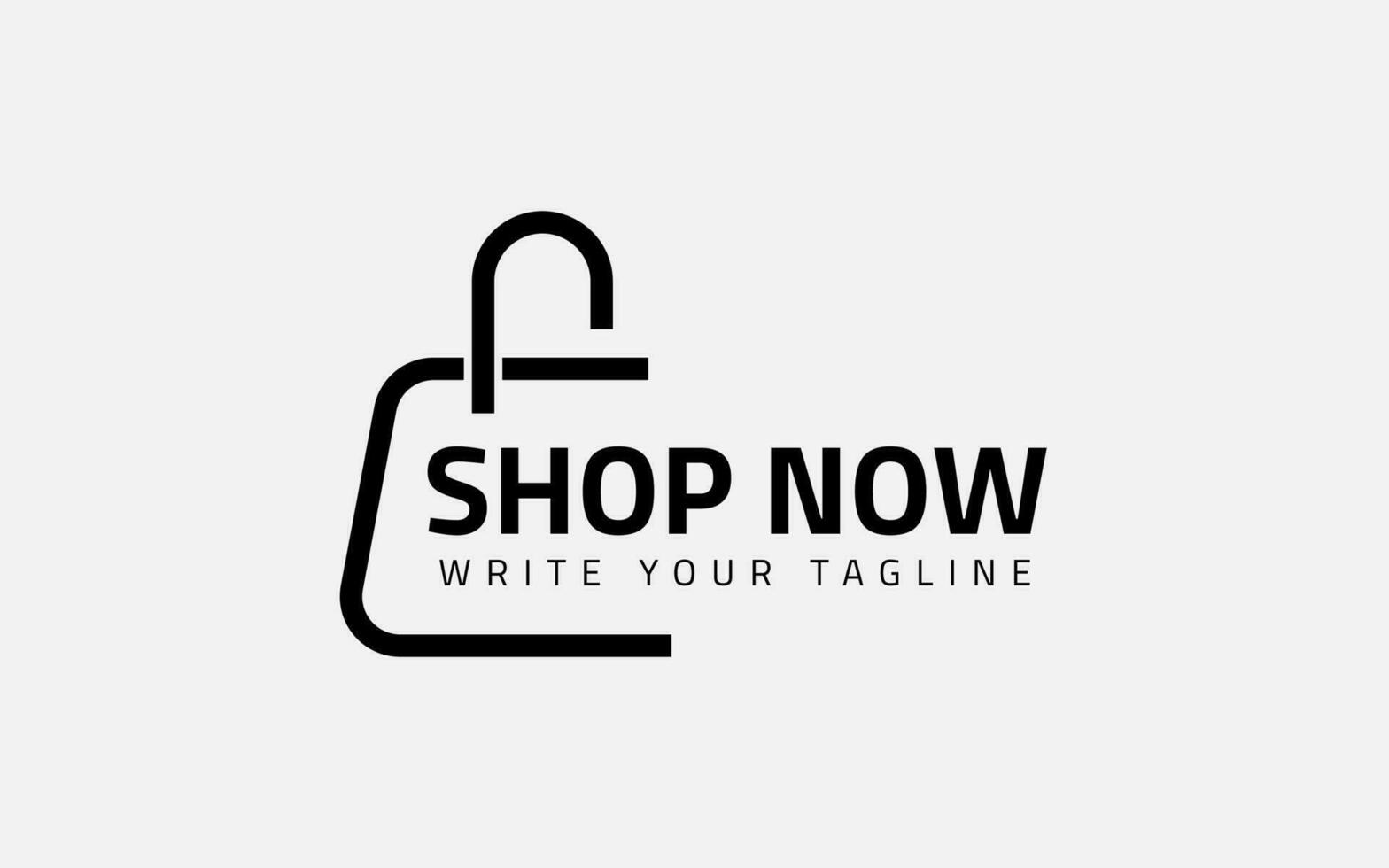 Shopping Logo With Bag Icon. Shop logo vector, Online shopping logo design template. vector