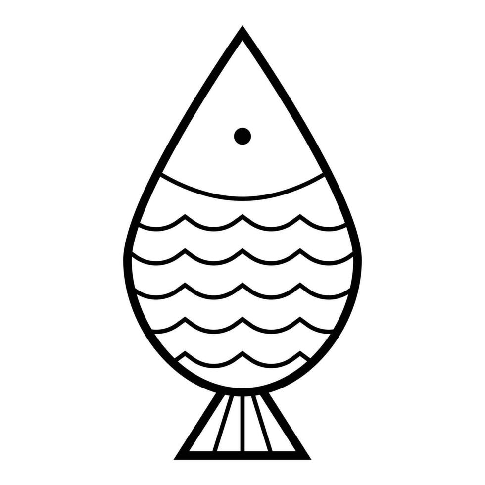 Abstract geometric fish vector icon design. Marine world flat icon.