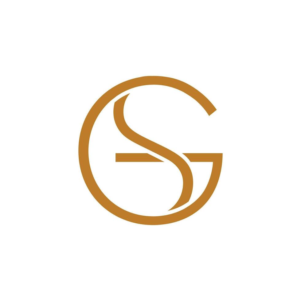 SG initials monogram concept. Logo design of letters S and G. vector