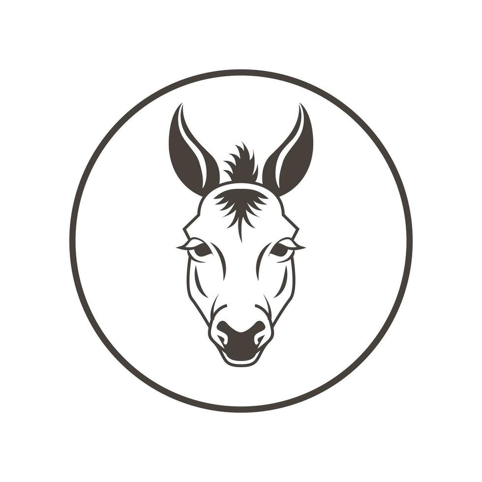 Burro vector icono diseño. granja símbolo plano logo diseño.