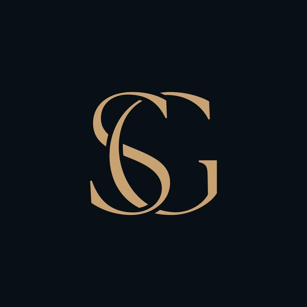 SG initials monogram concept. Logo design of letters S and G. vector
