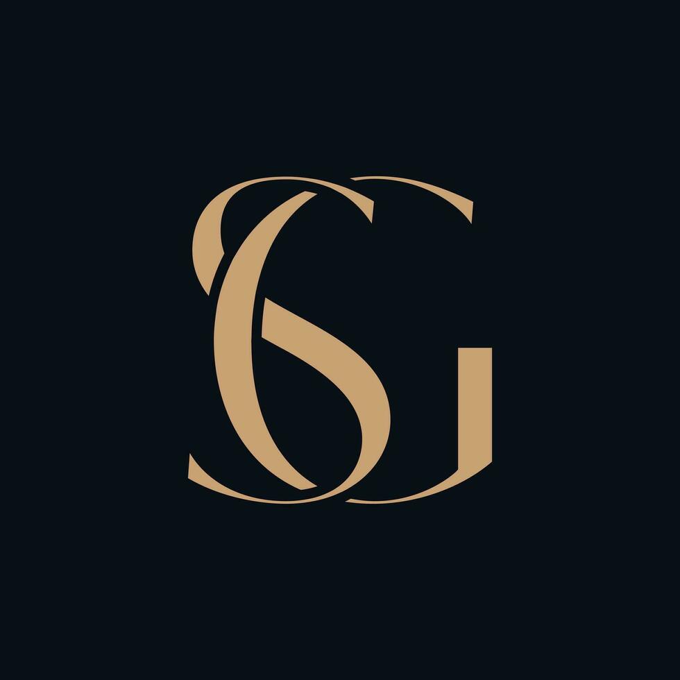 SG initials monogram concept. Logo design of letters S and G. vector