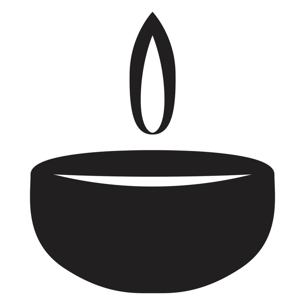 Candle vector icon design. Flat candle icon.