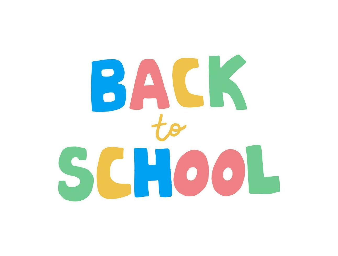 Back to school bold text. Back to school lettering in the style of a cut  out paper. Hand drawn vector illustration. 25743476 Vector Art at Vecteezy