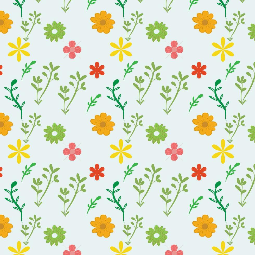 abstract beuatiful flower of colorful floral semaless pattern modern design on isolated on white background vector illustration