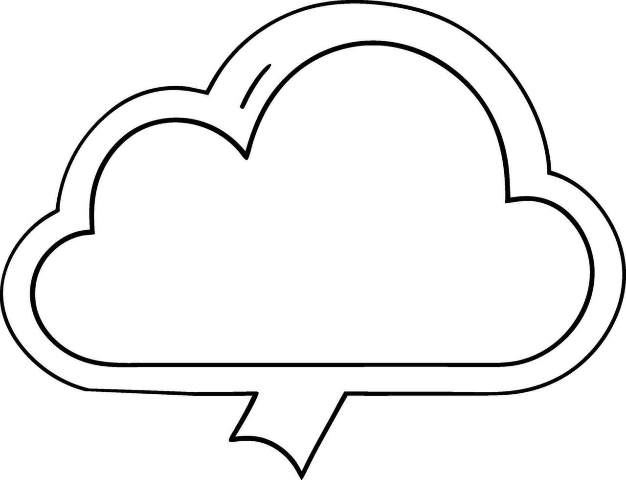 nube icono contorno firmar nubes dibujar negro línea símbolo gráfico diseño clima pronóstico garabatear estilo vector ilustración