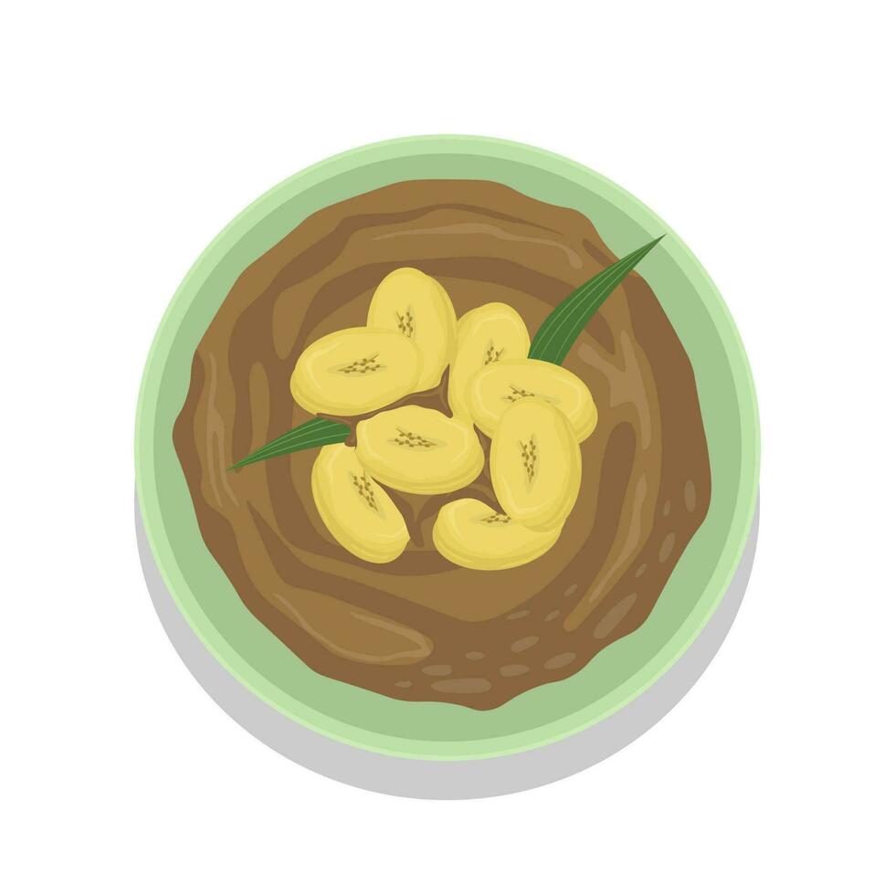 vector illustration of banana compote